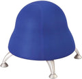 Pemberly Row Low Profile Vinyl Upholstered Ball Chair, Blue Finish, Anti-Burst Exercise Ball with Powder Coated Legs, Supports Up to 250 lbs, Active Yoga Ball Chair for Office or Indoor Use