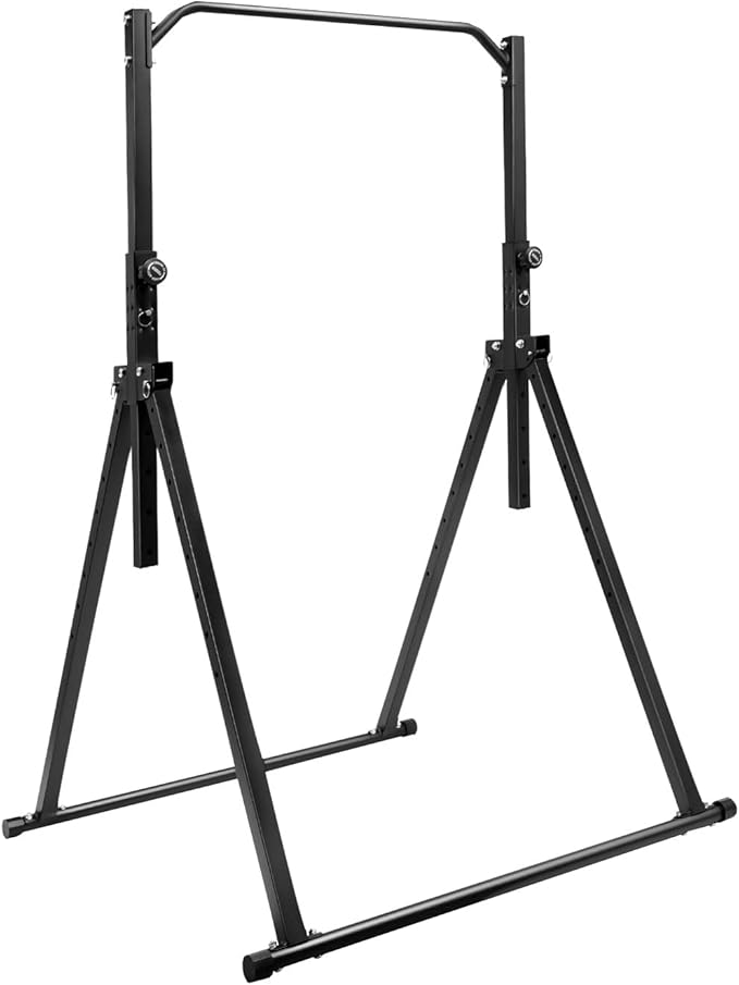 Foldable Pull Up Bar Free Standing, Strength Training Pull-up Bars Adjustable Pull Up Station, Power Tower Pull Up Bar MultiFunction Pull Up Dip Station Workout Equipment For Home Gym Support 480 LBS