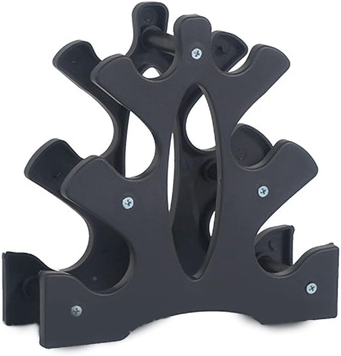 Hapivida Weight Rack, 3-Tier A-Frame Dumbbell Stand with Screw Fixation Anti-Loosening Bracket Space Saving Holder for Home Gym Exercise Equipment Storage