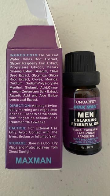 Tonisabery Max Man Essential Oil for Men Massage by Tonisaberey – 10ml (Purple)