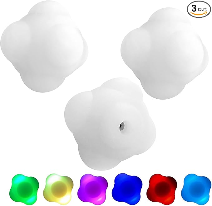 JOJOCY Smart Flashing Reaction X-Ball, Agile Hand-Eye Coordination & Agility Training Set, 5.6cm, Rechargeable, App-Controlled, 6 Color Modes, Multiple Training Modes