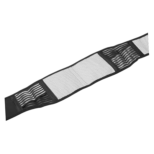 3pcs Portable Adjustable Elastic Magnetic Therapy Back Support Waist Brace Belt Self-heating Lumbar Support for Black for Rehabilitation and