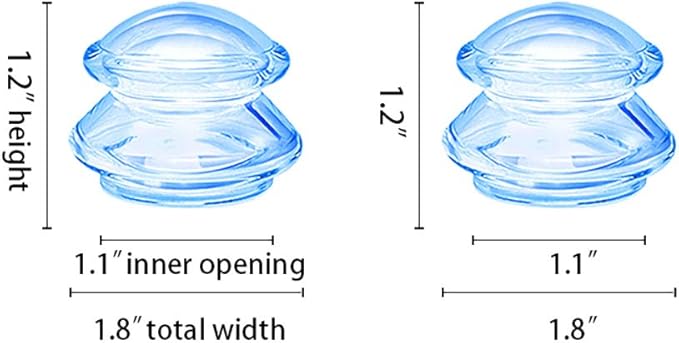 Silicone Cupping Set Vacuum Suction Cupping Therapy Sets for Body Massage, Deep Tissue Myofascial Release, Pain Relief, Muscle Relaxation & More (S (2 pcs))