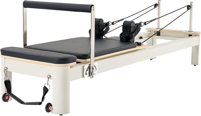 VEVOR Pilates Reformer Machine, Pilates Workout Equipment for Home Gym Studio Use, Pilates Reformer with Sitting Box and Jumpboard，fit for Beginners & Advanced Users