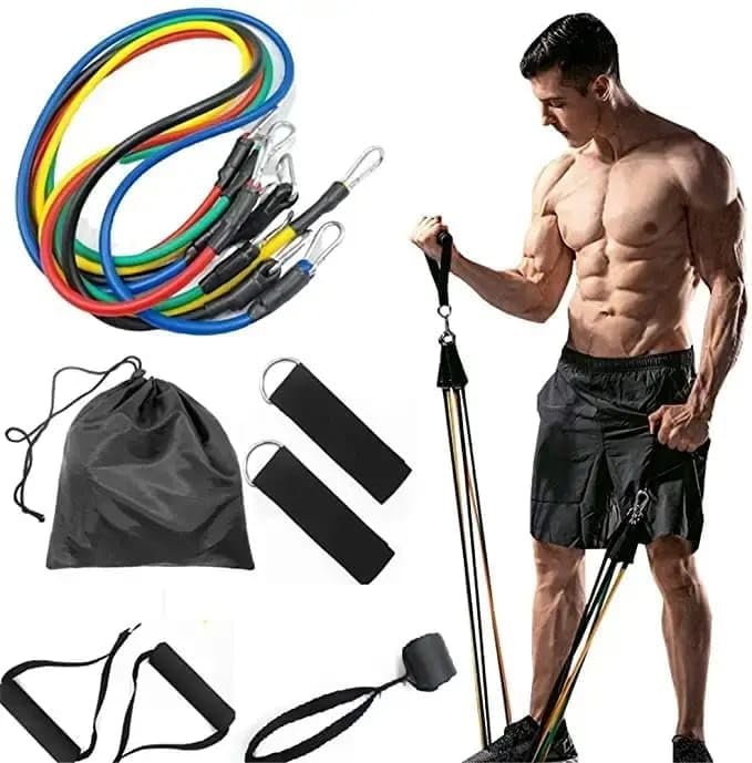 Ab Roller Home Gym Equipment – 4 Wheels Ab Wheel Muscle Roller with LCD Screen, 5Pcs Resistance Bands, Ankle Straps, Door Anchor, Handles, Travel Bag – Comfortable Elbow Support with Non-Slip Handles