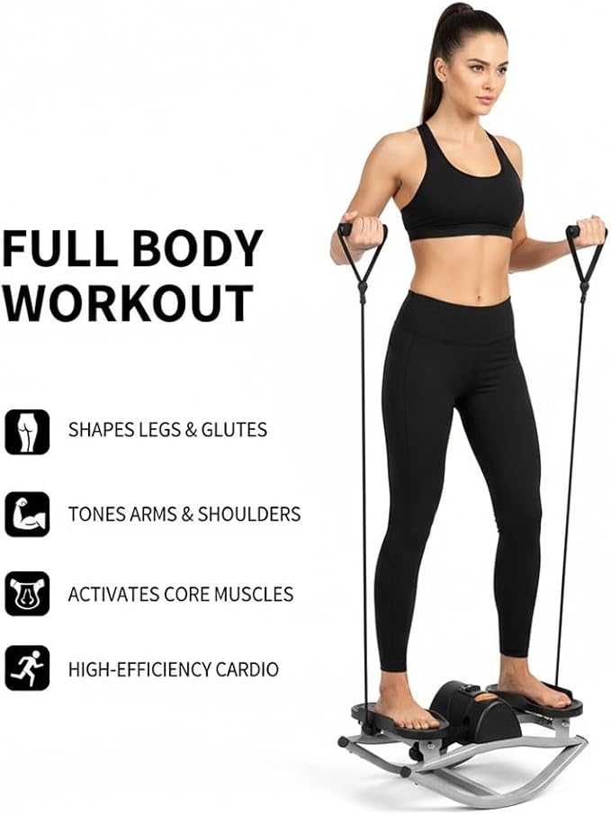 Rock Stepper Side to Side, Rocking Stepper Machine for Exercise at Home, Low-Impact Workout Machine for Legs & Glutes, Lateral Rock Stepper for Home Apartment Dorm Office