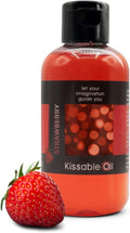 LOVE PLAY Strawberry Flavored - Full Body Oil for Women and Men - Edible Warming Oil for The Body - 100% Vegan and Fun - 150ml