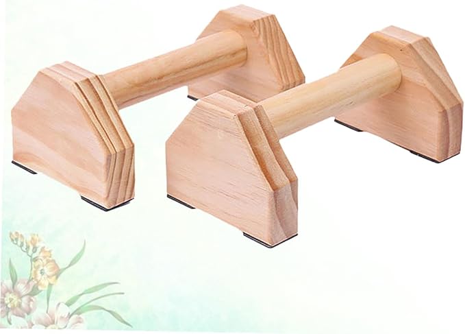 1pair Solid Wood Push-up Bracket Fitness Equipment for Calisthenics and Strength Training Push-up Stand for Home Workout Smooth Non-slip Design Easy to Carry