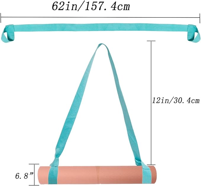 Tenalleys 1Pcs Adjustable Yoga Mat Strap Multi-Purpose Straps Easy-Cinch Yoga Mat Sling
