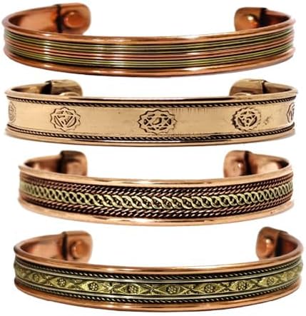 Copper Bracelet Magnetic Pure Copper Therapy Effective & Natural Relief Cuff for Women's & Men's