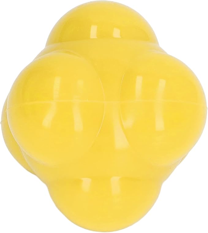 Hex Reaction Trainer Ball, Rubber Reaction Ball for Improving Hand Eye Coordination, Bright Color Reaction Catch Ball with Random Bounce, Portable Agility Training Tool for