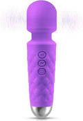 Portable Full-Body Relaxation Massager - Multi-Frequency Modes for Custom Selection, Silicone Material for Safety, Relieves Neck, Shoulder, Leg, and Back Fatigue (Purple)