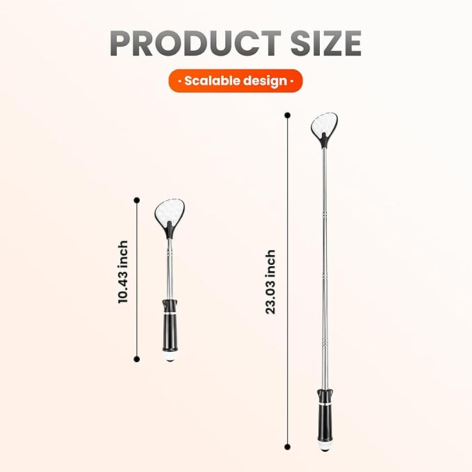 23-Inch Extendable Big Back Scratcher, Portable Double-Sided Big Back Scratcher for Rough & Soft Skin, Ideal for Men, Women & Adults, As a Gift for Friends, Parents and Loved Ones (H-Black)