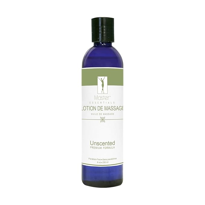 Master Massage Organic Massage Lotion (Pack of 4) - 8 fl oz, Skin-Nourishing Formula for Relaxation, Ideal for Massage Therapy and Home Use