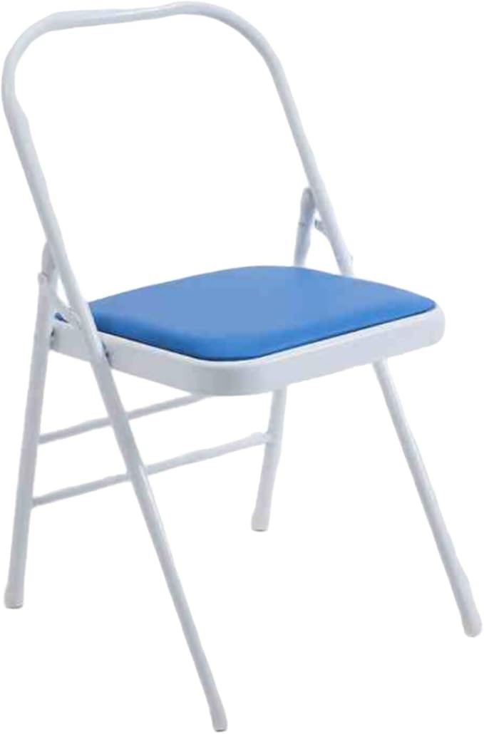 Yoga Chair,Easy to Carry and Store,Soft Sponge Cushion,Foldable Pilates Chair,for Indoor and Outdoor Yoga Studios(Blue)