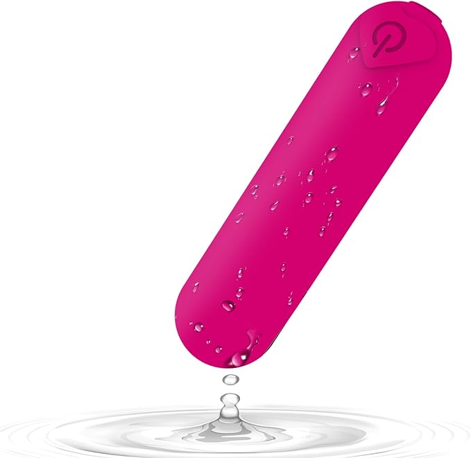 Mini Handheld Electric Back Massager Waterproof Quite Massager, Portable Massager for Back Neck Shoulder Body,Rose Red