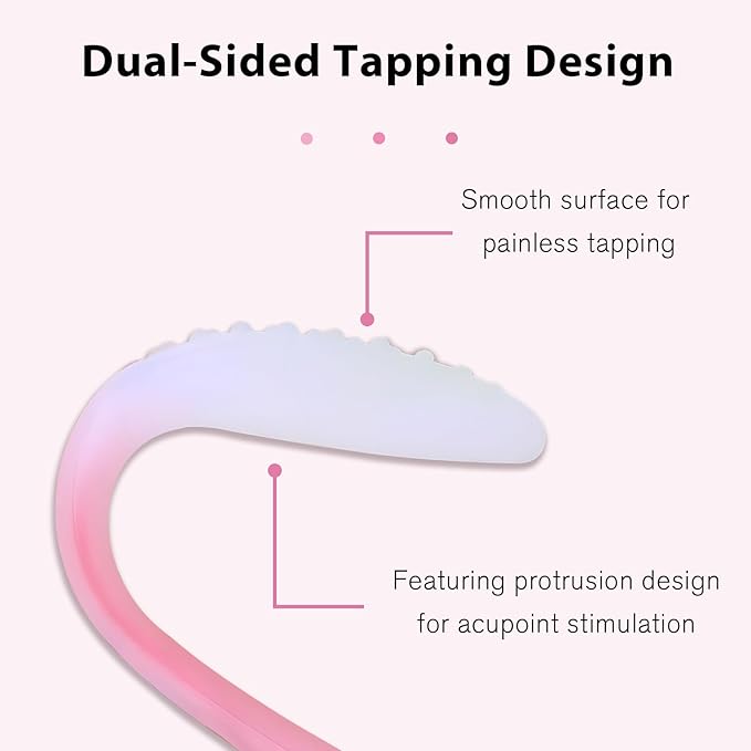 Pink Body Massage Stick Set - 2 Pieces Meridian Acupoint Massage Tools for Full Body Relief, Bathing Accessories Included