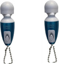 Mini Portable Small Keychain Massage Body Tool Heads Massager Pocket Toy for Neck Shoulder Face Back Muscles (2PK Blue)