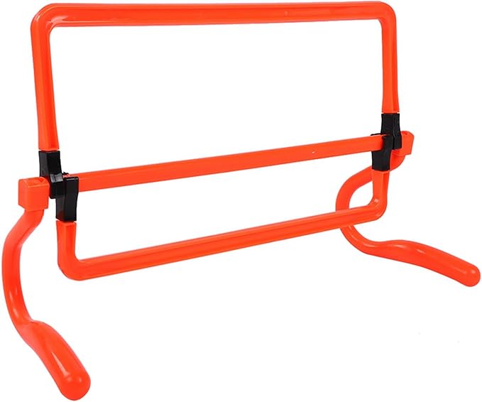 Adjustable Football Soccer Training Agility Speed Hurdles for Enhanced Athletic Performance, 5Pcs Set for Soccer and Basketball Players, PVC Material Orange