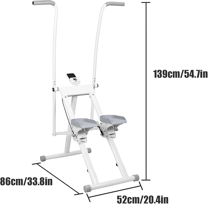 Stair Stepper with 4-Speed Adjustable | 265lbs Upgrade Foldable Stairmaster Machine for Home Gym Workout| Adjustable Handlebar & Pedals| Cardio Stair Climber with Low Noise（2025 Upgraded）