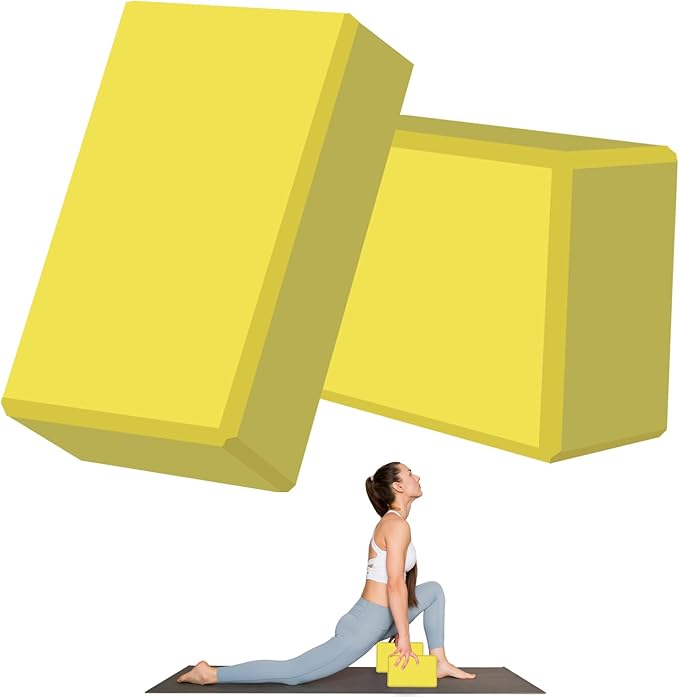 9"x6"x3" Yoga Blocks, Soft Non-Slip Surface Premium Foam Blocks, Supportive, Lightweight, Odor Resistant, Yoga Accessories for Pilates Meditation General Fitness Stretching Toning
