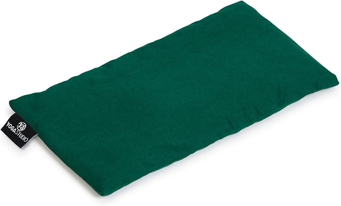 Yoga Studio Organic Eye Pillow, 23 cm x 12/13 cm, Organic Yoga Pillow Lavender and Flax Seed, for Tired Eyes and Headaches