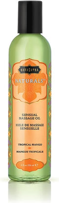 KAMA SUTRA Naturals Massage Oil Tropical Mango – 8 fl oz - Massage Oil for Body - Sensual Massage for Couples, Women, and Men