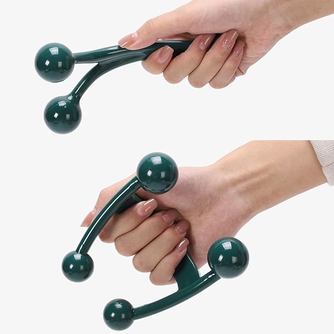 2 Pack Full Body Massager Portable Handheld Back Massager with 4 Legged Trigger Point Massage Tool for Back and Neck Massaging Muscle Knots Shoulder Relaxation Deep Tissue Pain Relief