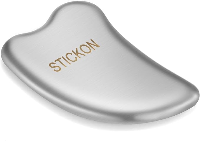 Stainless Steel Gua Sha Scraping Massage Tool - IASTM Tools Great Soft Tissue Mobilization Tool Design to Reduce Neck, Shoulder, Back and Muscle Pain (Heart Shape)