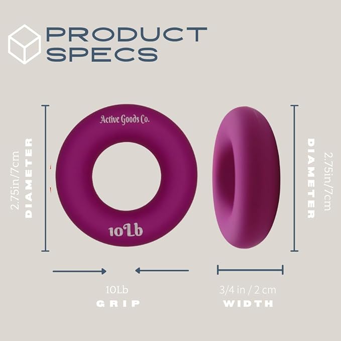 Hand Exerciser - PROFESSIONAL GRADE, Set or Single, Different Sizes. Visit to see more! Bague classique en silicone parfaite pour améliorer la force, la puissance et la vitesse dans les poignets.