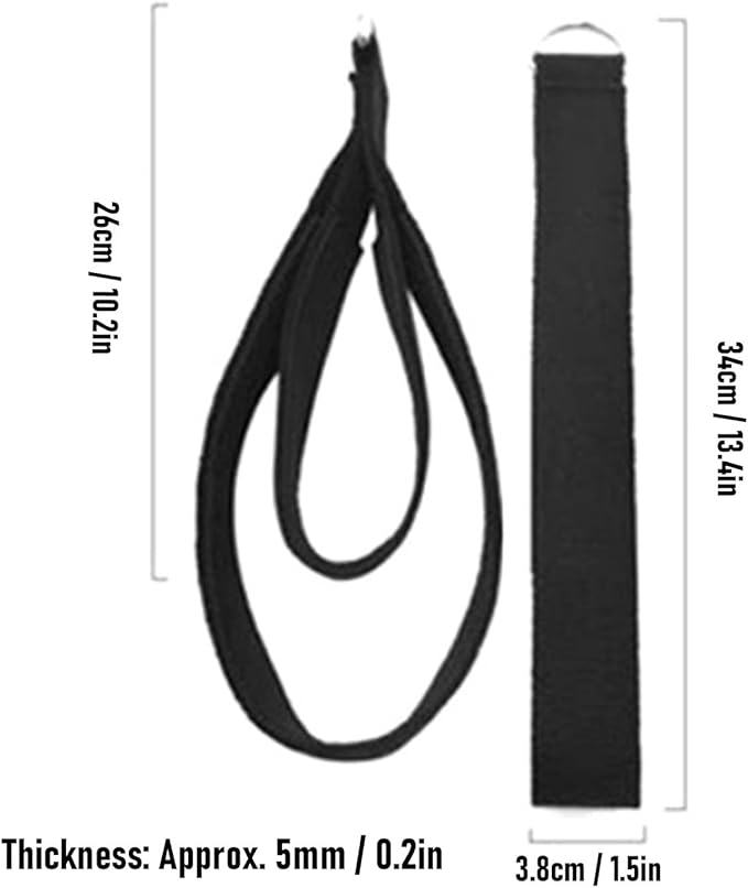 Keenso Pilates Straps, 2PCs Double Loop Exercise Wrist Bands with D Buckle for Home Gym Fitness Workout