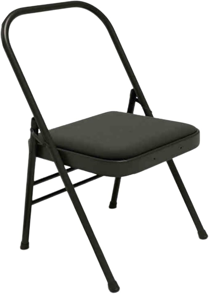 Yoga Chair,Inverted,Thickened Folding Pilates,Rounded Corners,for Indoor and Outdoor Studios(Black)
