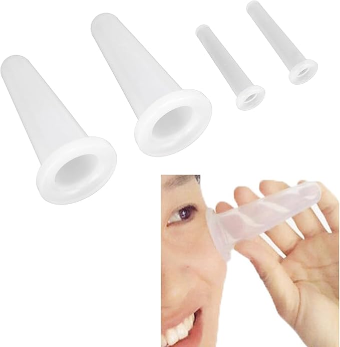 4Pcs Transparent Massage Cupping Set Silicone Mini Facial Cups Face Massager Helper Skin Care Neck Back Eyes Massaging Cup Safe to Use, Facial Care,Anti-Aging Beauty Tool,Health Care Products