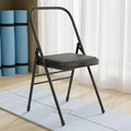 Yoga Assist Chair,Pilates Yoga Chair Freestanding Inversion Chair Folding Balance Training Yoga Stool 44x47x80cm,Black