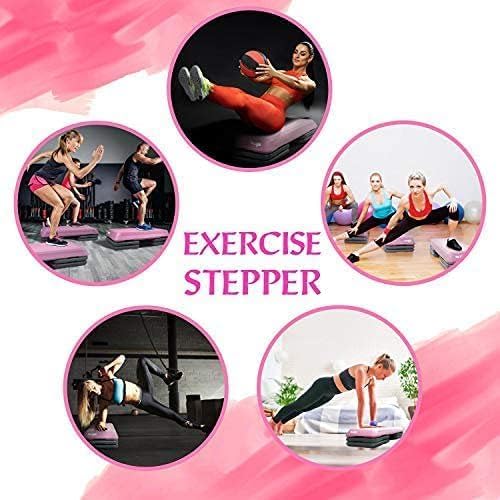 Yes4All Aerobic Exercise Step Platform, Exercise Stepper with Risers for Cardio and Strength Training, Workout Stepper for Home Gym