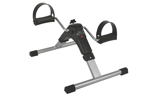 Medline Lightweight Pedal Exerciser with Digital Display, Compact Mini Exercise Bike for Low Impact Workout, Pack of 2