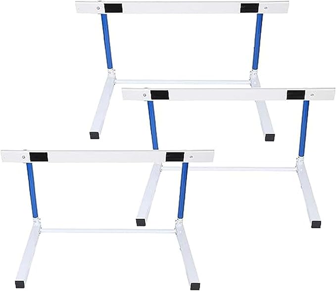 Height Adjustable Track & Field Hurdles, Sport Speed Hurdles Training Equipment for All Ages, Obstacle Courses and Drills Jumping Bar (3pcs 76)