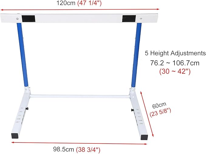 Height Adjustable Track & Field Hurdles, Sport Speed Hurdles Training Equipment for All Ages, Obstacle Courses and Drills Jumping Bar (1Pc 76)