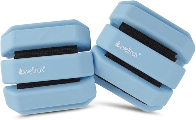 Wellrox Weighted Bangles – Adjustable Ankle and Wrist Weights for Women & Men – Set of Ankle Weights 2 lbs (1 lb Each Wrist Weight) | Weighted Arm Bands for Pilates, Yoga, Running & Walking
