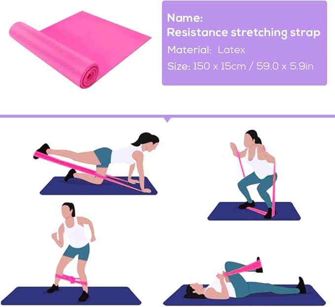 5pcs Yoga Equipment Set Include Yoga Ball Yoga Blocks Stretching Strap Resistance Loop Band Exercise Band
