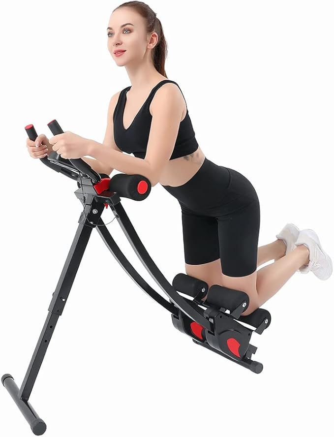 Fitlaya Fitness ab machine, ab workout equipment for home gym, Height Adjustable ab trainer, foldable fitness equipment.
