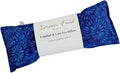 Eucalyptus Eye Pillow - Hot or Cold Use - Handmade Weighted Bag, 4" x 10" Size, Sinus and Migraine, Relaxation - Deep Blue Batik
