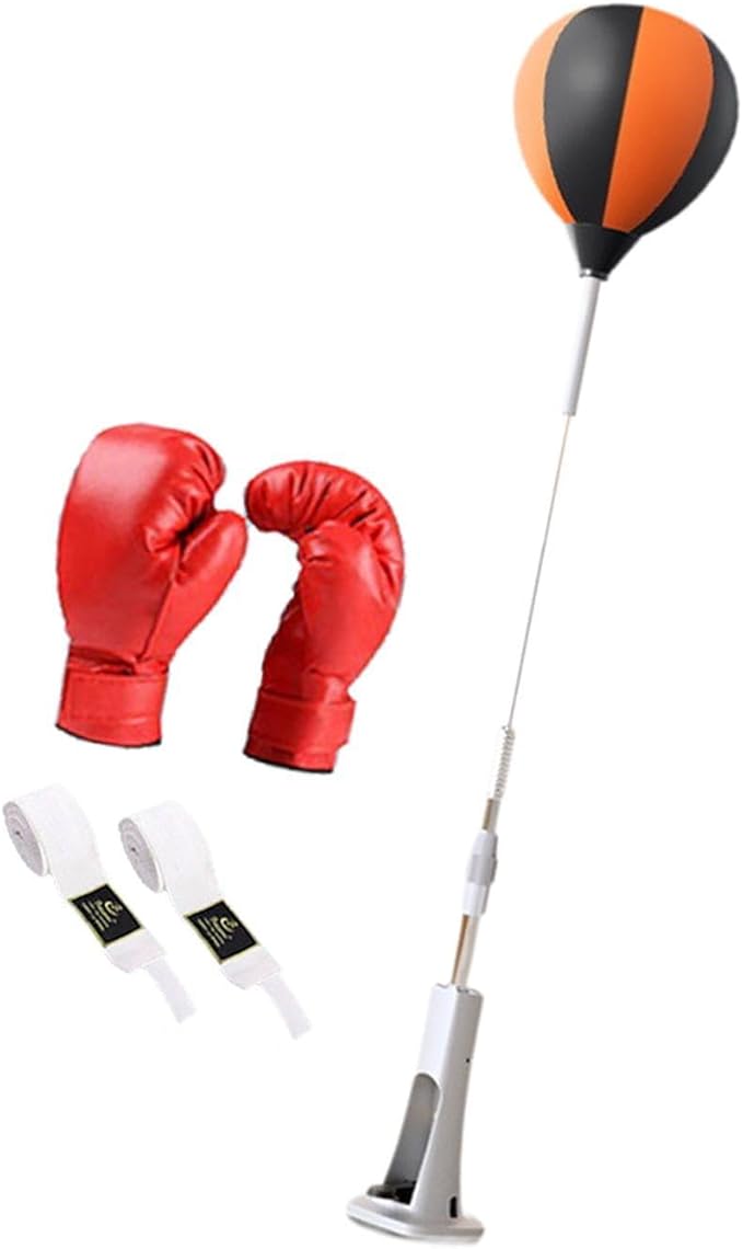 Boxing Reaction Ball Reflection Training Equipment Adjustable Height for Kids Adults Boxing Punching Bag for Fitness Exercise, Style A