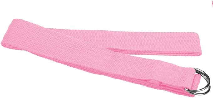 Cotton Exercise Yoga stretch Strap - Sturdy Flexibility Tensile Belt Adjustable Metal D-Ring Buckle, Hold Poses for Daily Stretching, Pilates, General Fitness, and Physical Therapy