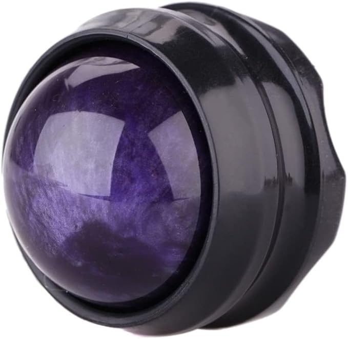 Manual Massage Ball Pain Relief Back Roller Massager Self Massage Therapy & Relax Full Body Tools for Sore Muscle Joint Pain Essential Oils or Lotion Relax (Purple)