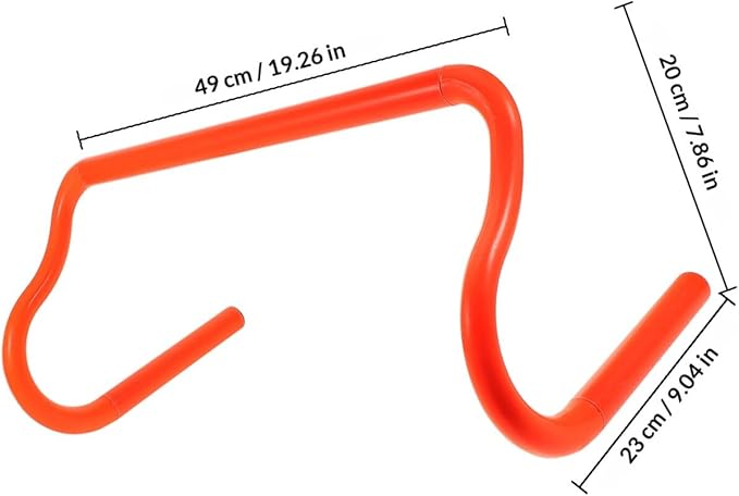 Detachable PVC Jumping Training Hurdle Orange for Outdoor Football Agility Speed Training and Strength Exercises