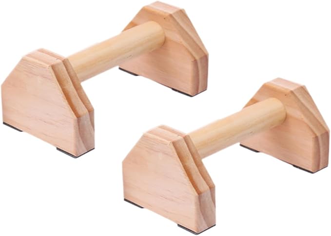 Alasum Push-up Brackets Pair Pine Wood 30cm Non-slip Grip Bars Fitness Equipment for Home Strength Training and Bodybuilding