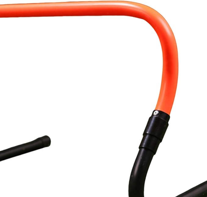 Agility Training Hurdle Jumping Bar Foldable Speed Hurdle Adjustable Height for Jumping Coaching Indoor Outdoor Football, Black Orange