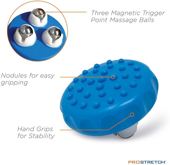 ProStretch Marble Roller, Hand-Held Portable Massage Tool with Magnetic Balls for Acupressure and Muscle Soreness Relief
