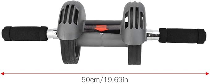 Ab Double Roller Workout System, Abdominal Exercise Roller Wheel with Dual Wheels and Knee Pad, Anti - Slip Foam Handles for Home Gym Core Training